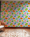 Vibrant wallpaper with a resonant, happy design