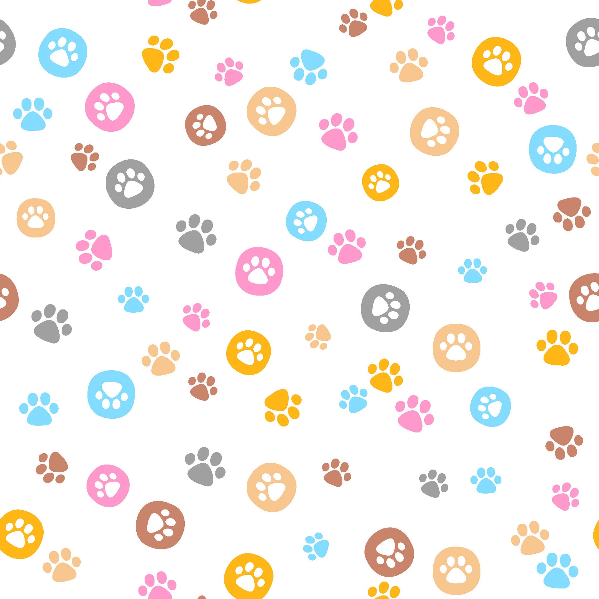 Colorful animal paw print pattern peel and stick wallpaper - Joyful Jaunts