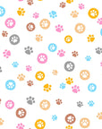 Colorful animal paw print pattern peel and stick wallpaper - Joyful Jaunts
