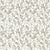 Botanical Khaki Leaf wallpaper with hand-drawn foliage in warm taupe tones on white background