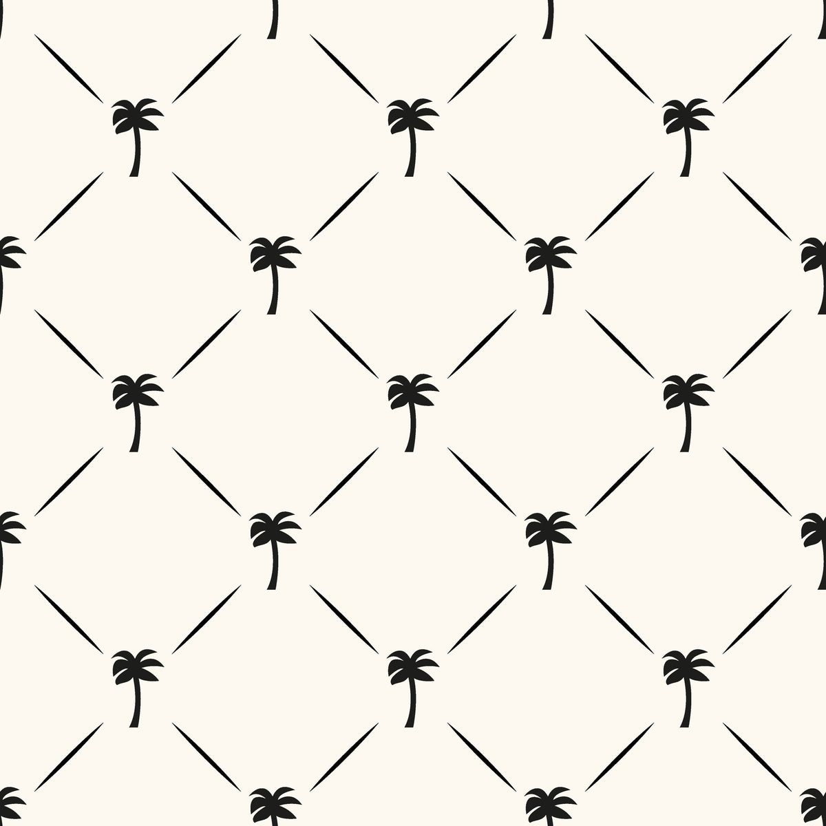 Latticed Isle tropical trellis wallpaper