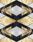 Marble Luxe dramatic black white and gold marble wallpaper
