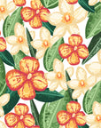 Smooth peel and stick wallpaper with marigold orchard blossoms - Marigold Orchard