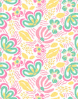 Smooth peel and stick wallpaper with playful pastel abstract florals - Matisse Meadow