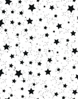 Black and white celestial star pattern peel and stick wallpaper - Midnight Dust