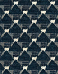 Textured navy and ivory abstract peel and stick wallpaper - Midnight Mosaic