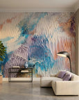 Textured pastel crystalline abstract mineral peel and stick wallpaper - Mineral Bloom