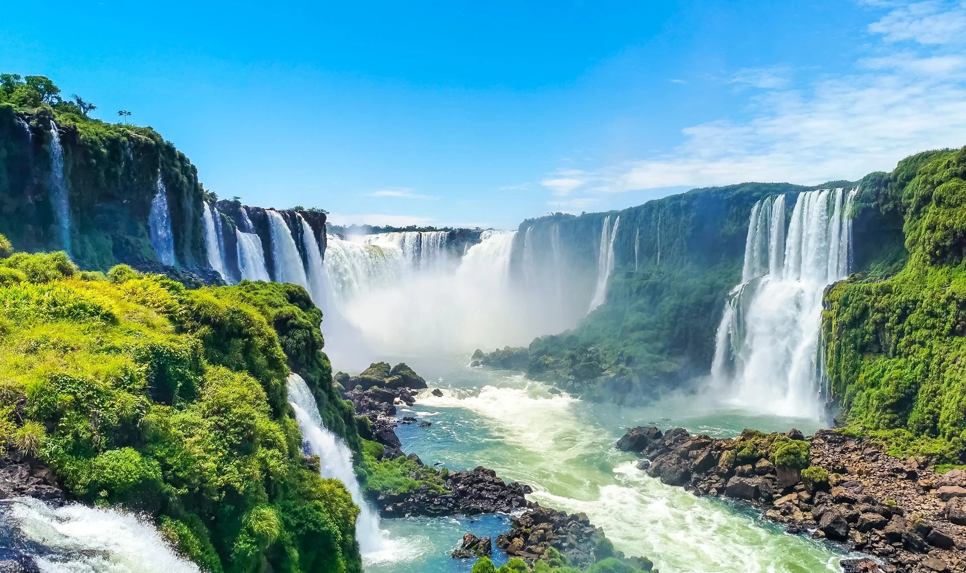 Mist and power in dynamic natural scene removable wallpaper