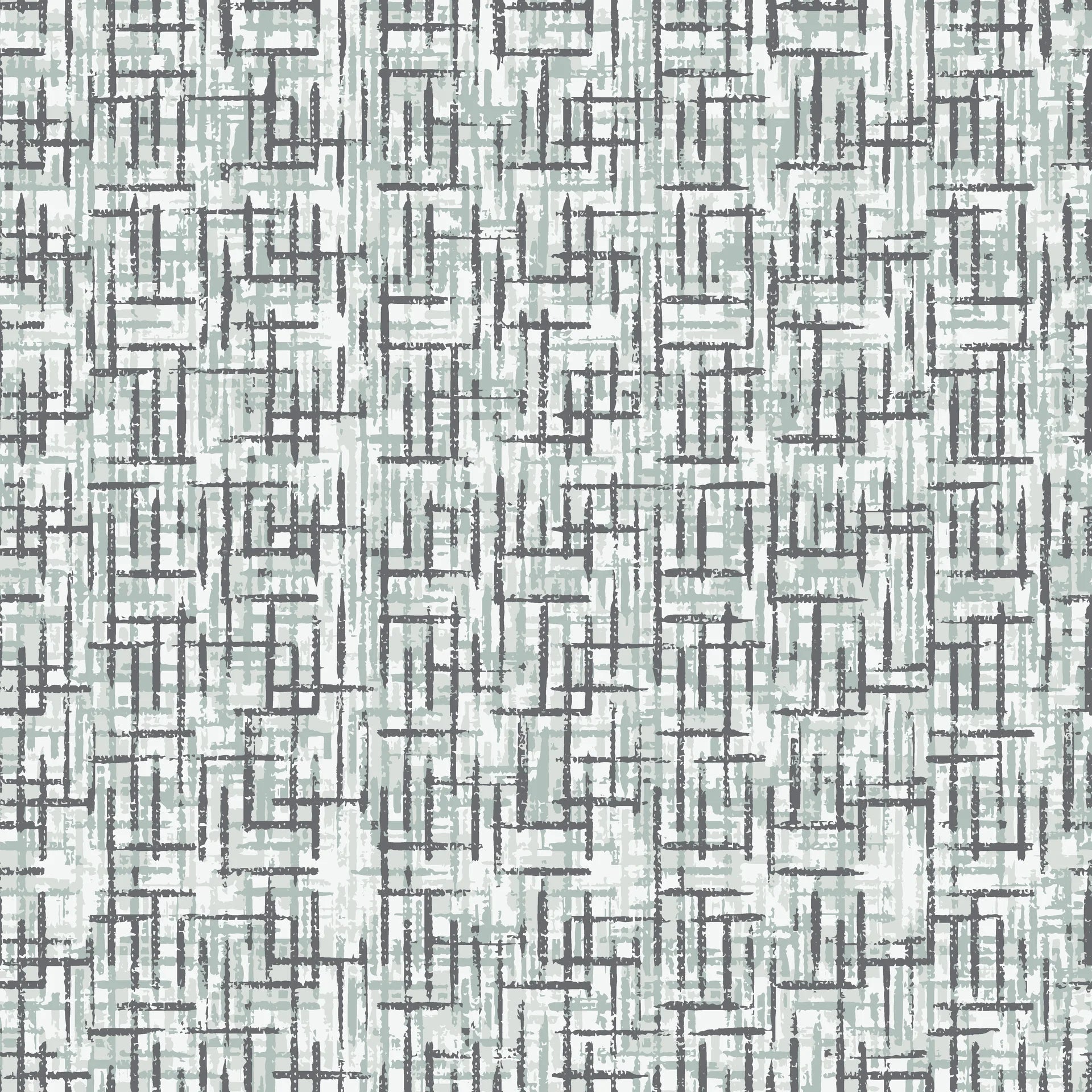 Textured grey and blue abstract grid peel and stick wallpaper - Misted Grid
