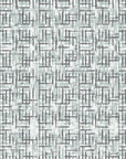 Textured grey and blue abstract grid peel and stick wallpaper - Misted Grid