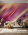 Molten Streak vibrant sunset abstract in a warm and inviting living room