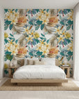 Moon Garden elegant tropical floral adding character to a cozy bedroom