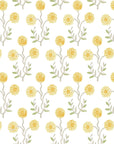 Morning Meadow yellow floral peel and stick wallpaper