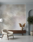 Peaceful removable wallpaper in muted beige and taupe tones