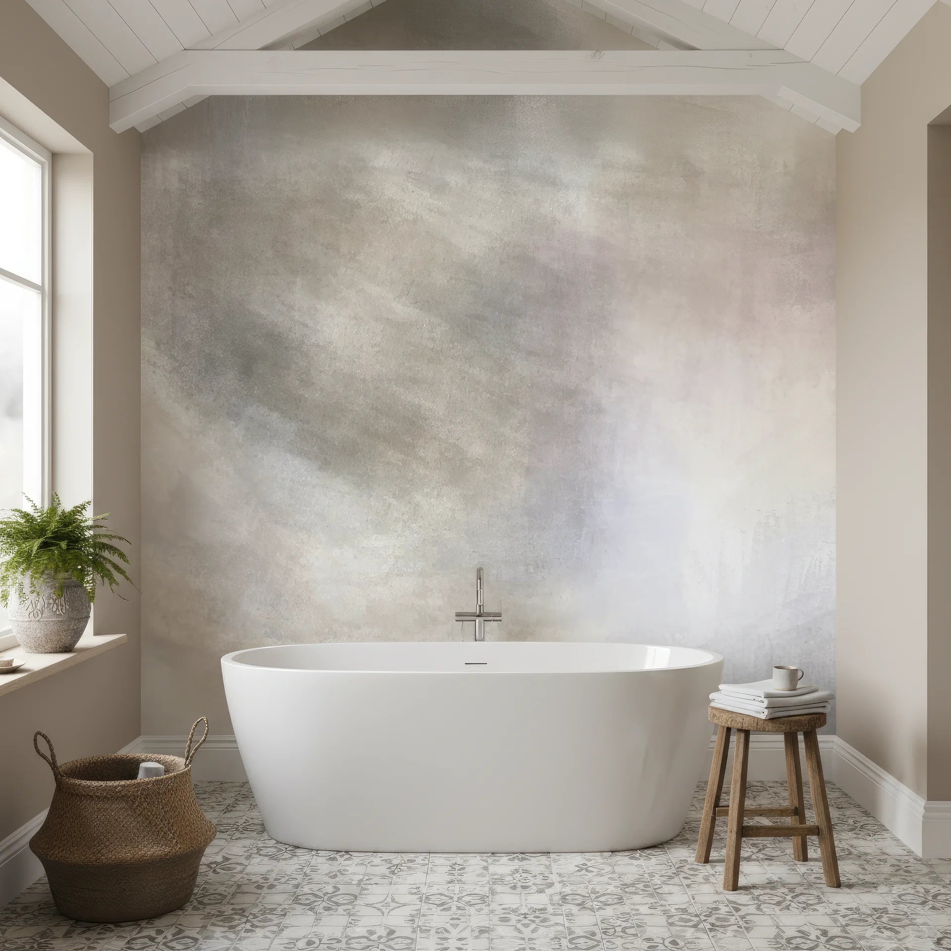 Gentle neutral wallpaper sample with soft color gradations