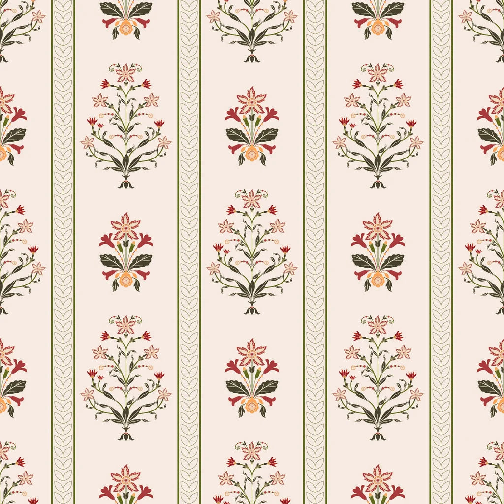 Mughal Garden ornate floral wallpaper