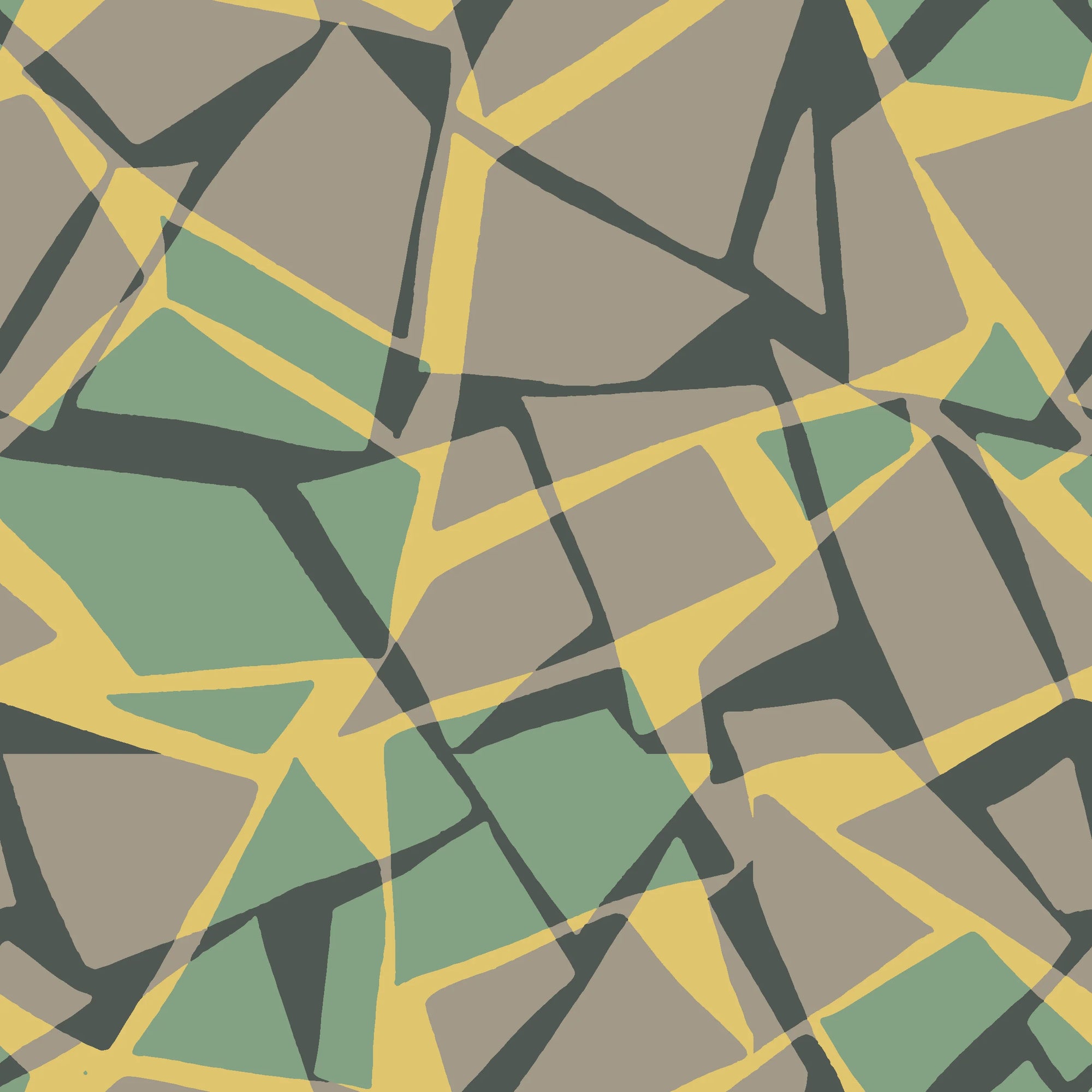 Muted Block earth toned geometric wallpaper