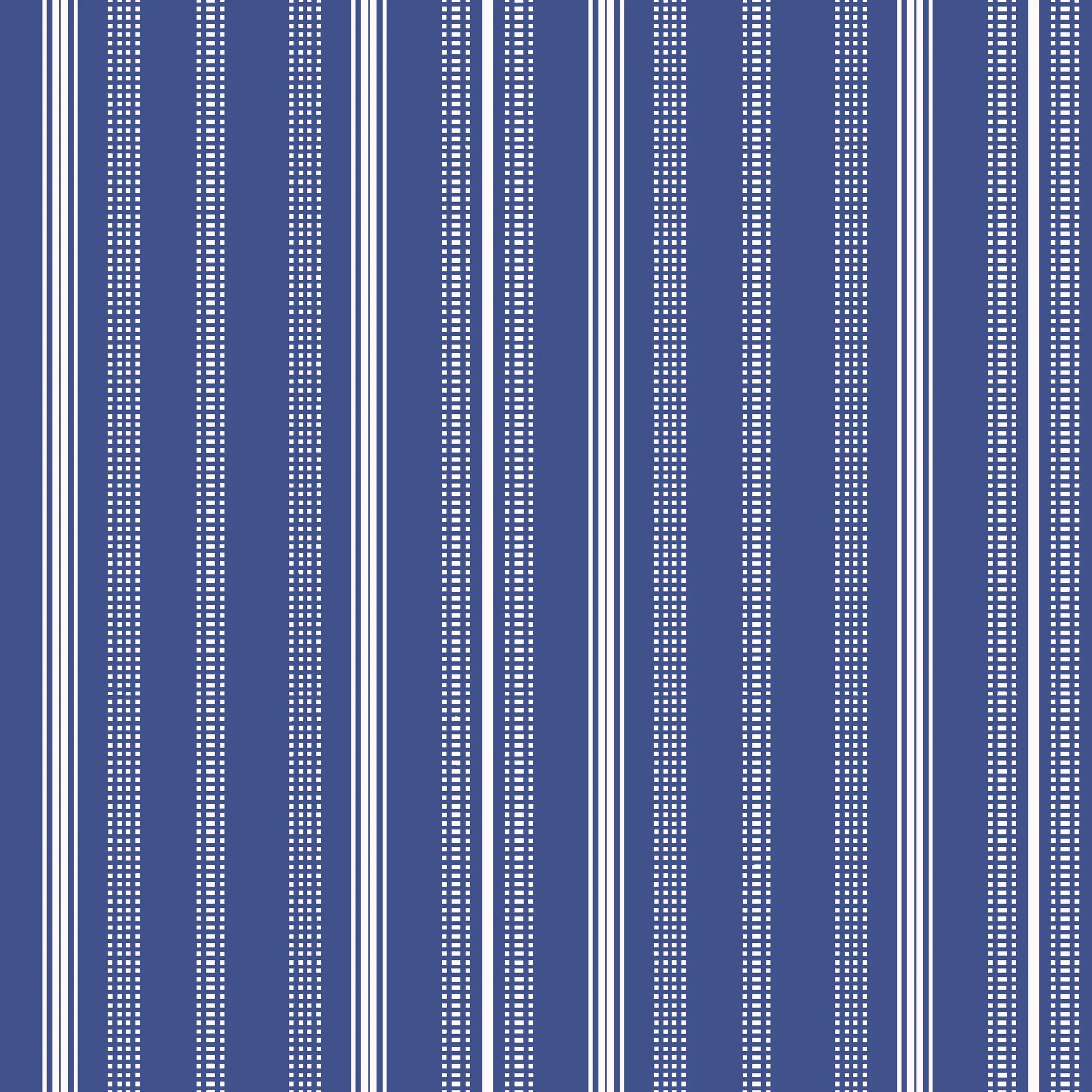 Nautical Code blue and white striped wallpaper