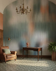 Neutral Cloud muted sage and grey abstract creating ambiance in a serene bathroom