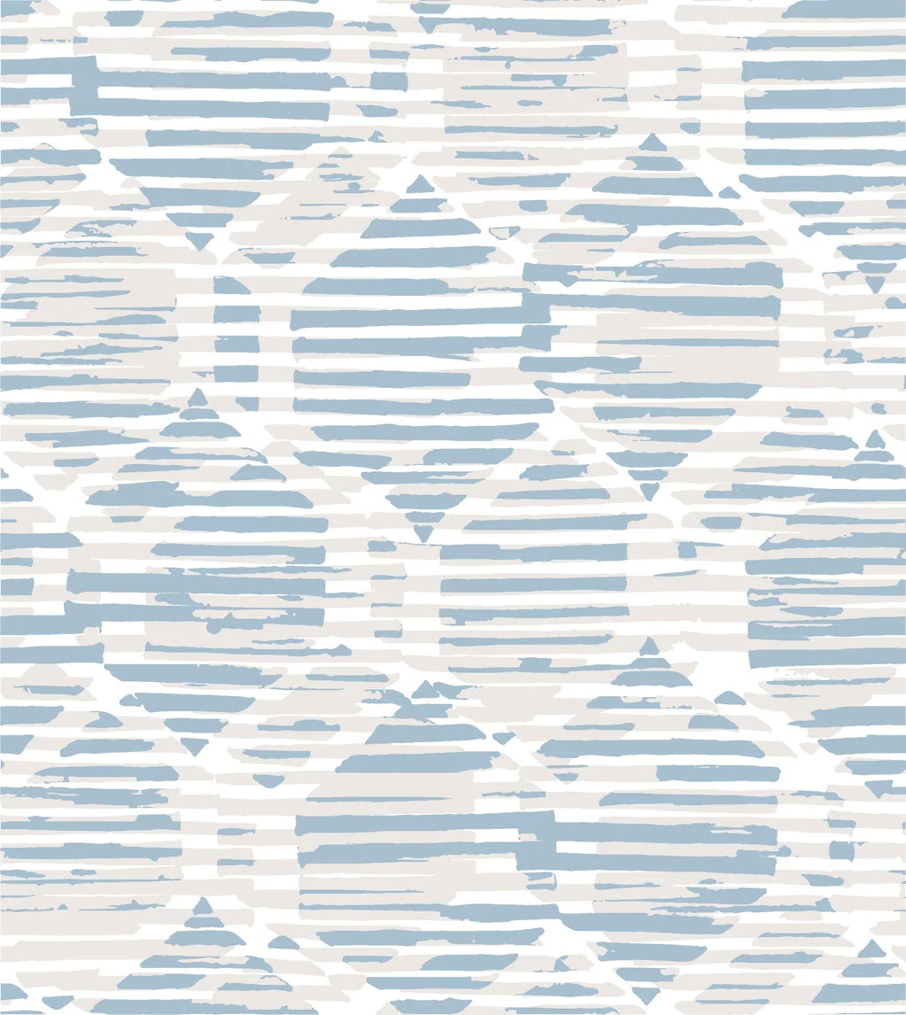 Prominent static wallpaper showing a multi-layered, wave-like texture, evoking a marine ambiance