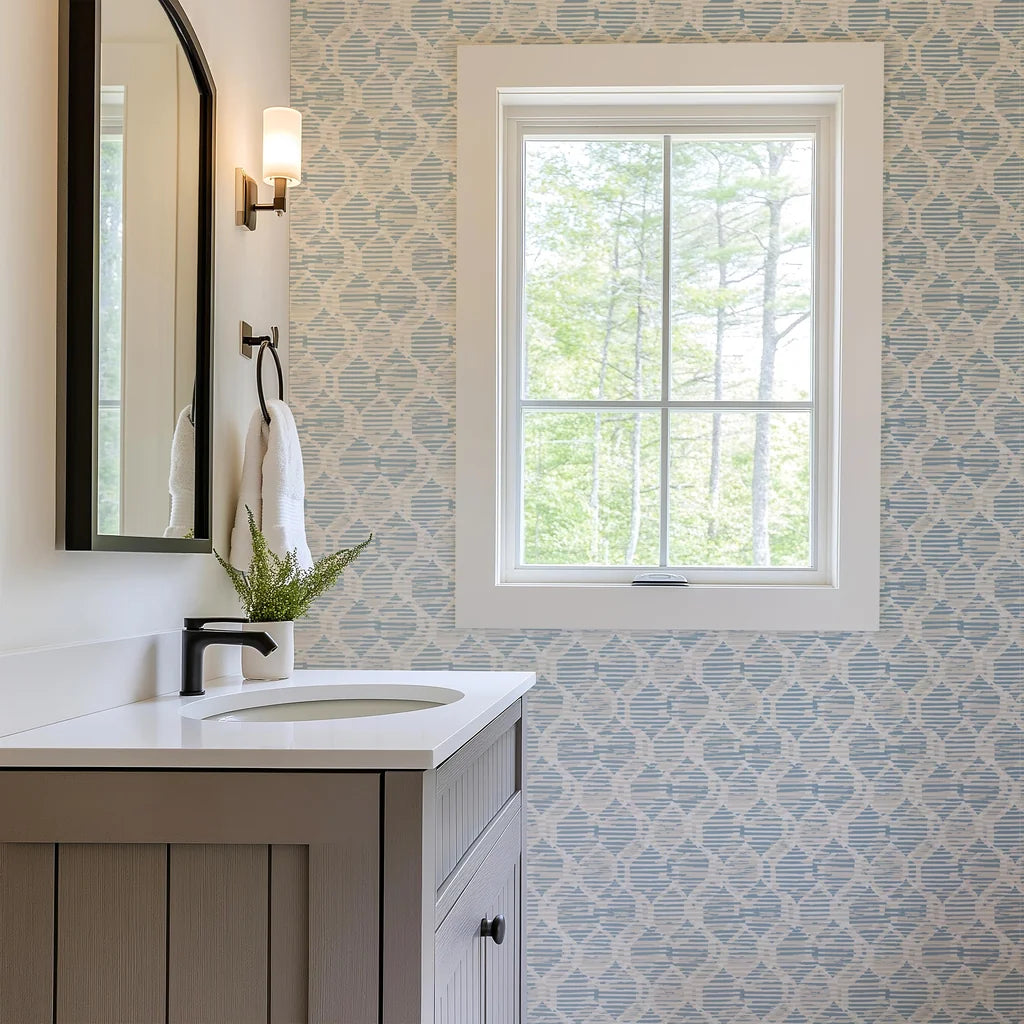 Digital backdrop of a serene ocean scene, showcasing a deep atmospheric close-up and the gentle rhythm of the coast