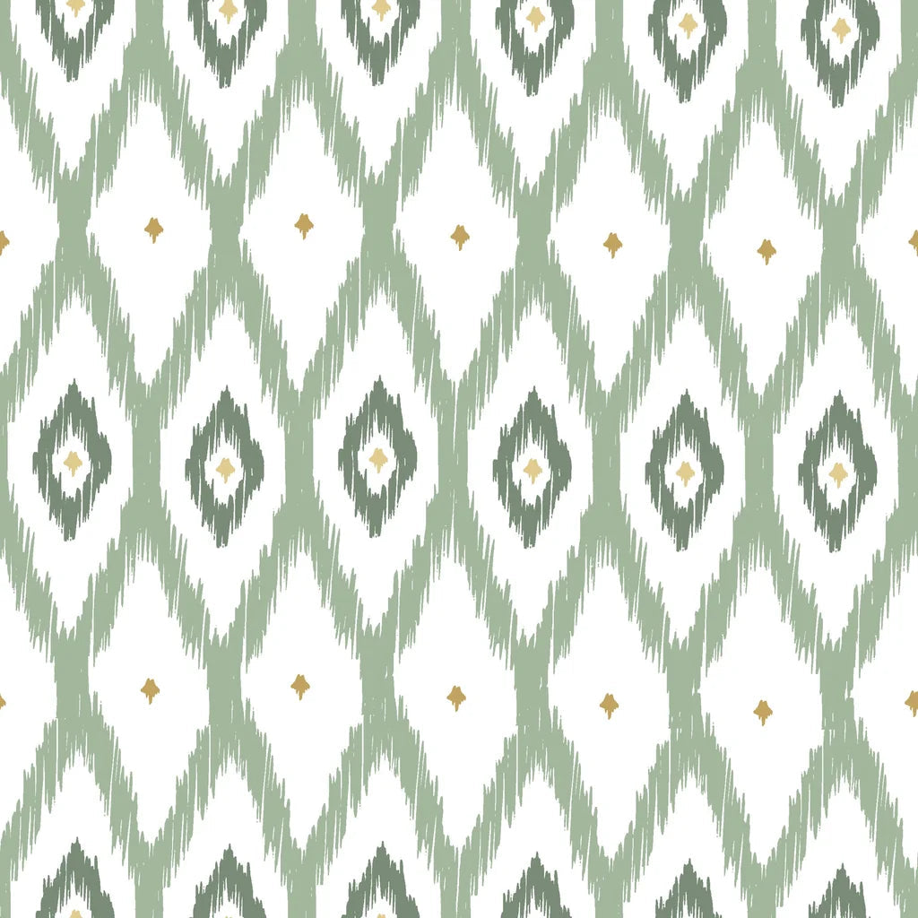 Ogee Loom blue ikat wallpaper