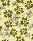Textured olive green floral peel and stick wallpaper - Olive Bloom