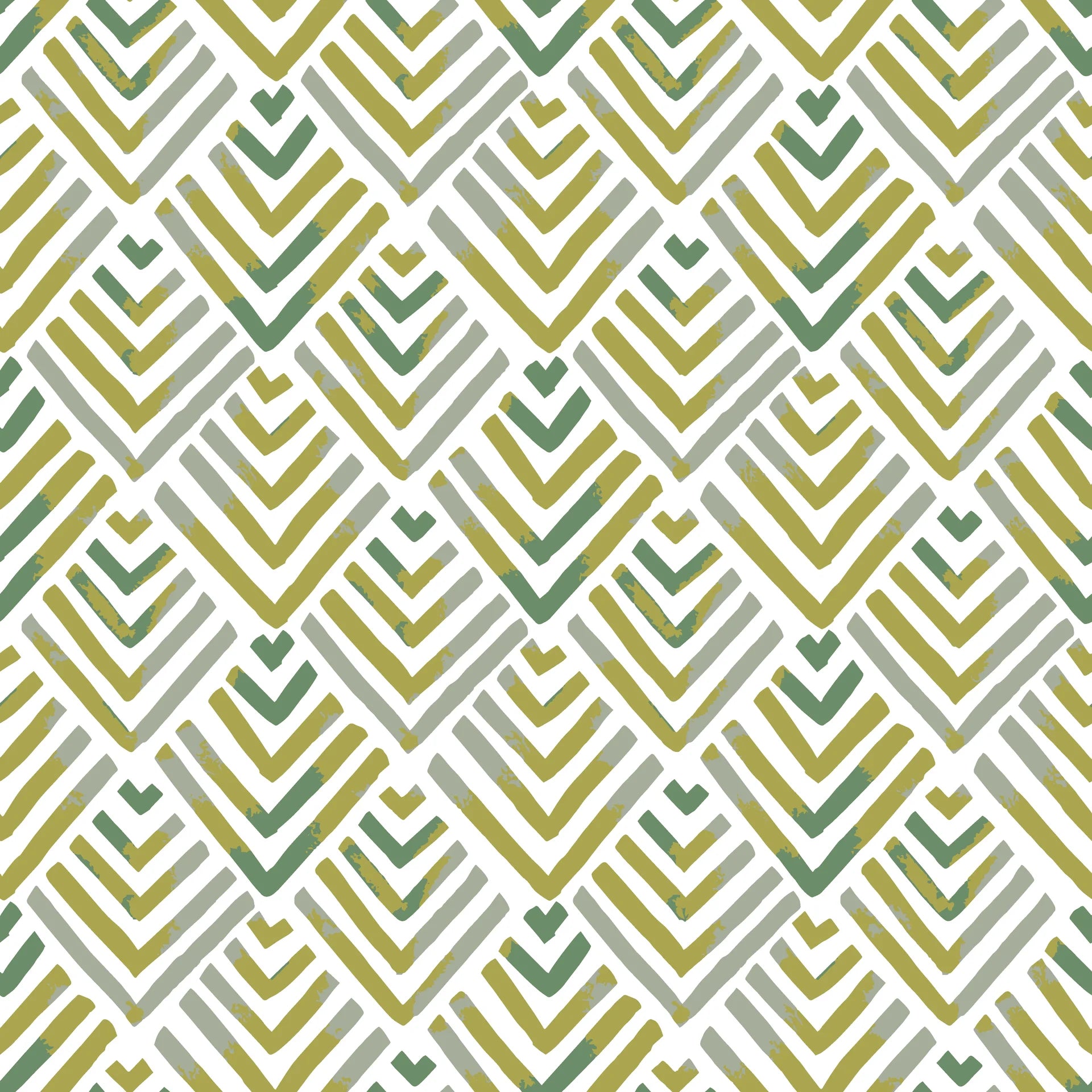 Olive Fret earthy geometric peel and stick wallpaper