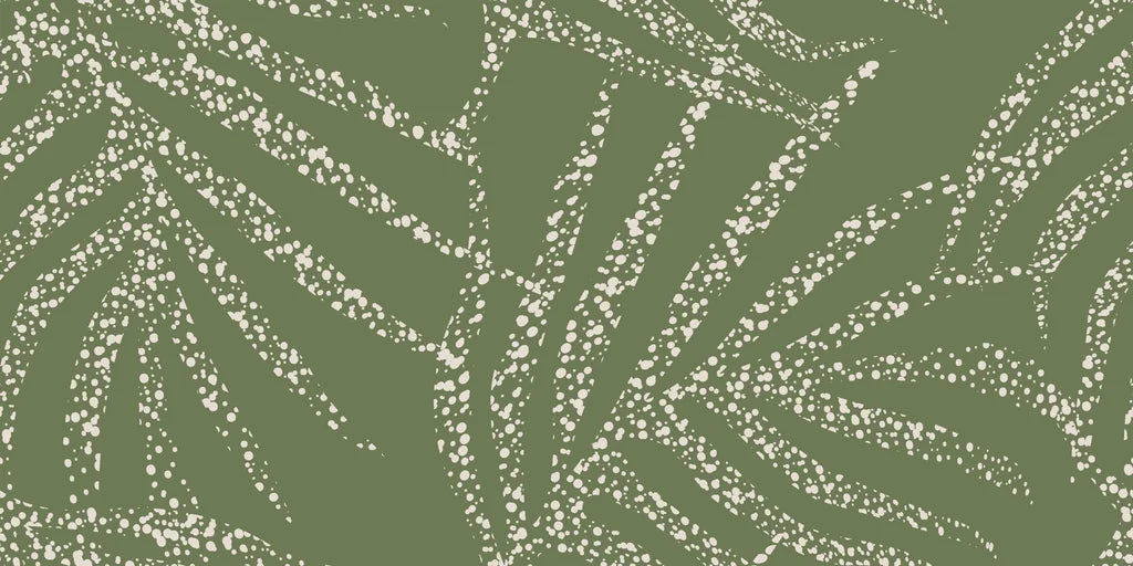 Olive Stipple textured stripe wallpaper