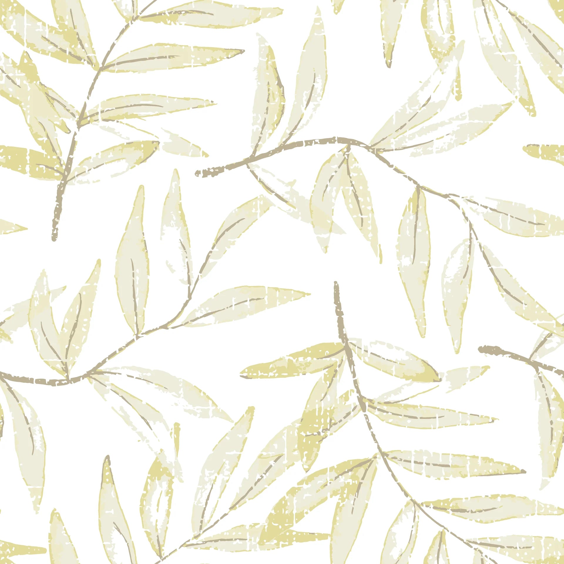 Pale Foliage neutral botanical peel and stick wallpaper