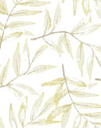Pale Foliage neutral botanical peel and stick wallpaper