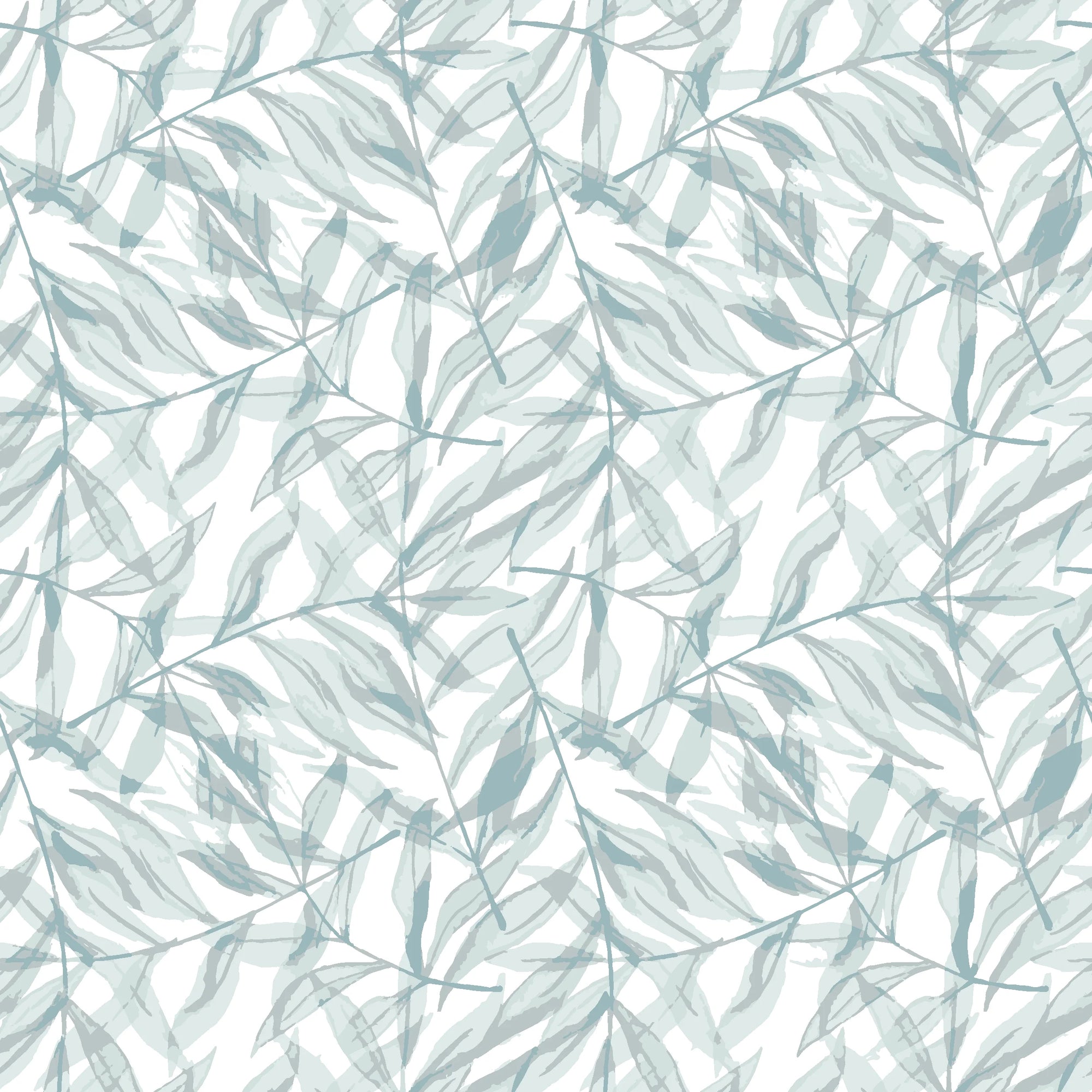 Pale Grove serene blue botanical wallpaper