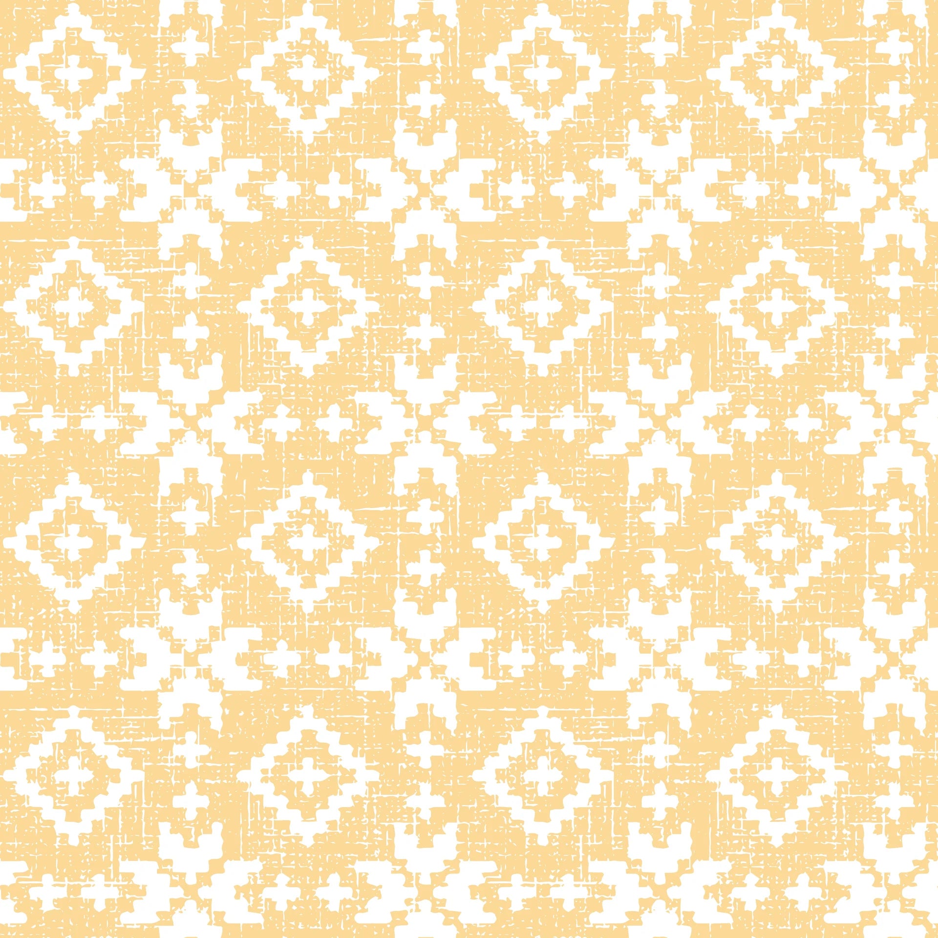 Textured pale yellow geometric peel and stick wallpaper - Pale Kilim