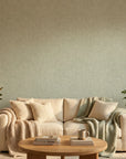 Pale Linen Reverie textured neutral wallpaper in a warm and inviting living room