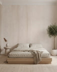Pale Veil soft blush minimalist in a warm and inviting living room
