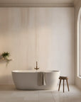 Pale Veil soft blush minimalist adding character to a cozy bedroom