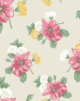 Peony Reverie pink vintage floral wallpaper