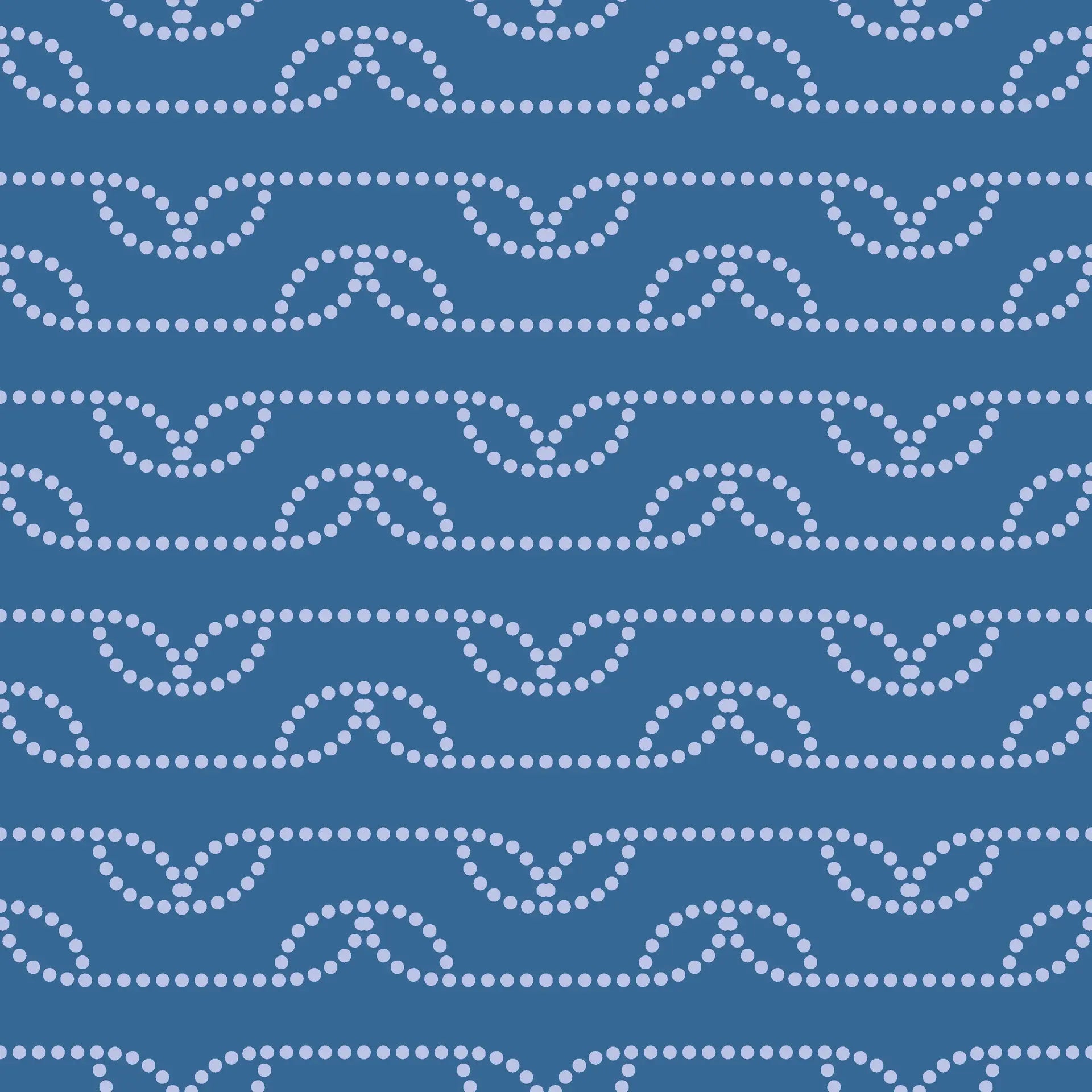 Periwinkle Drift blue dotted wave wallpaper