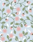 Petal Blush pink floral peel and stick wallpaper