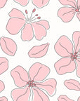 Linen-like blush pink cherry blossom peel and stick wallpaper - Petal Drift
