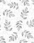 Pewter Leaf textured gray botanical wallpaper