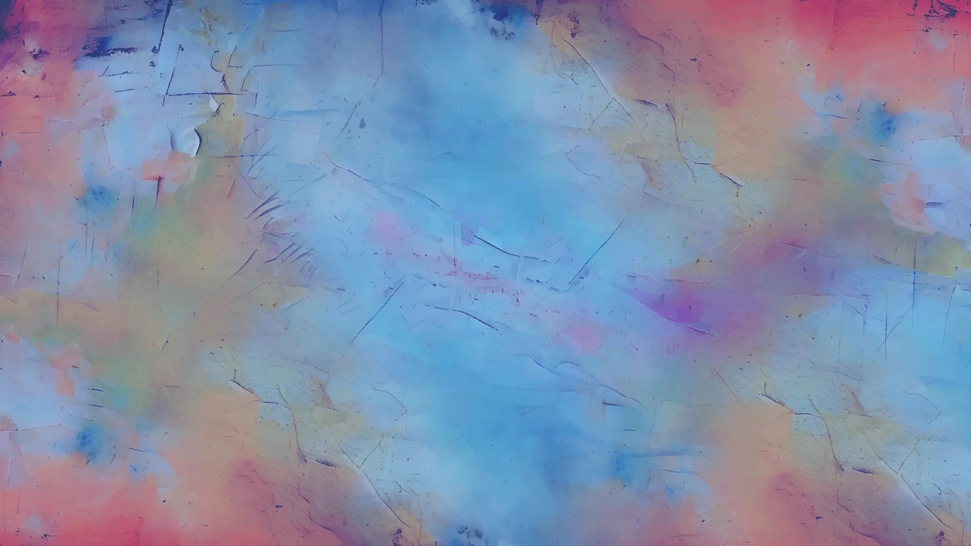 Porcelain Sky dreamy blue and pink abstract wallpaper creating ambiance in a serene bathroom
