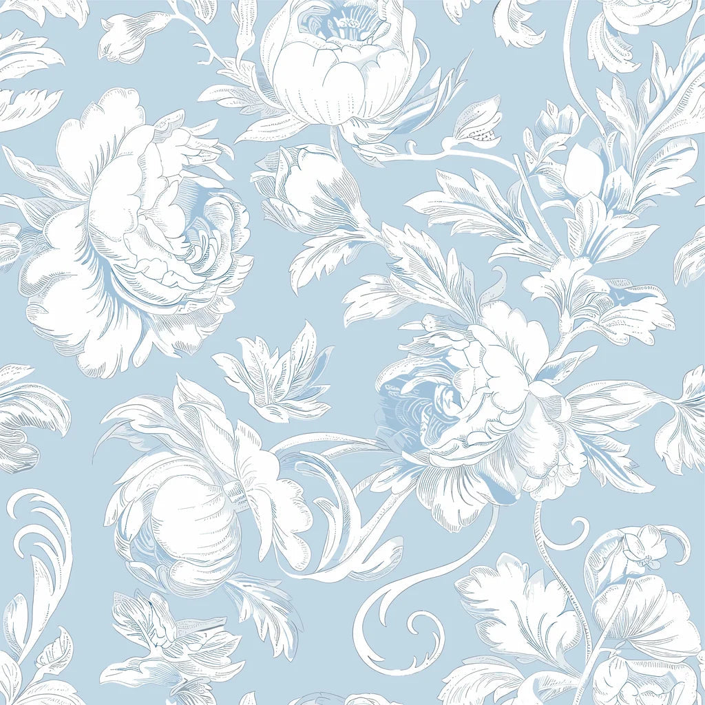 Powder Blue Peony