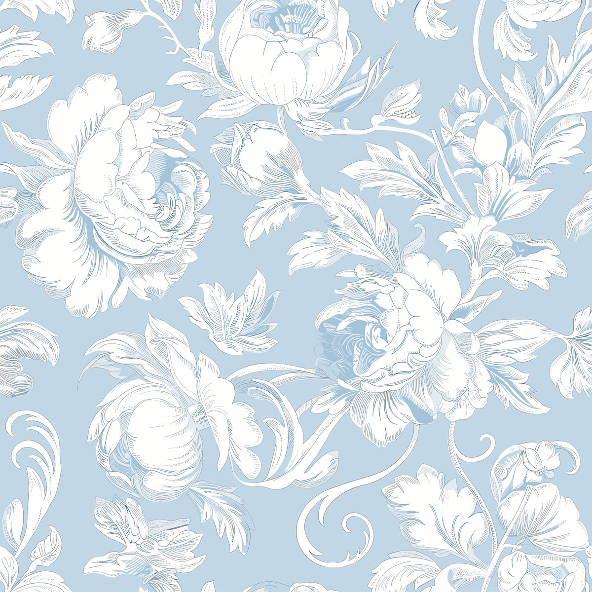 Powder Blue Peony