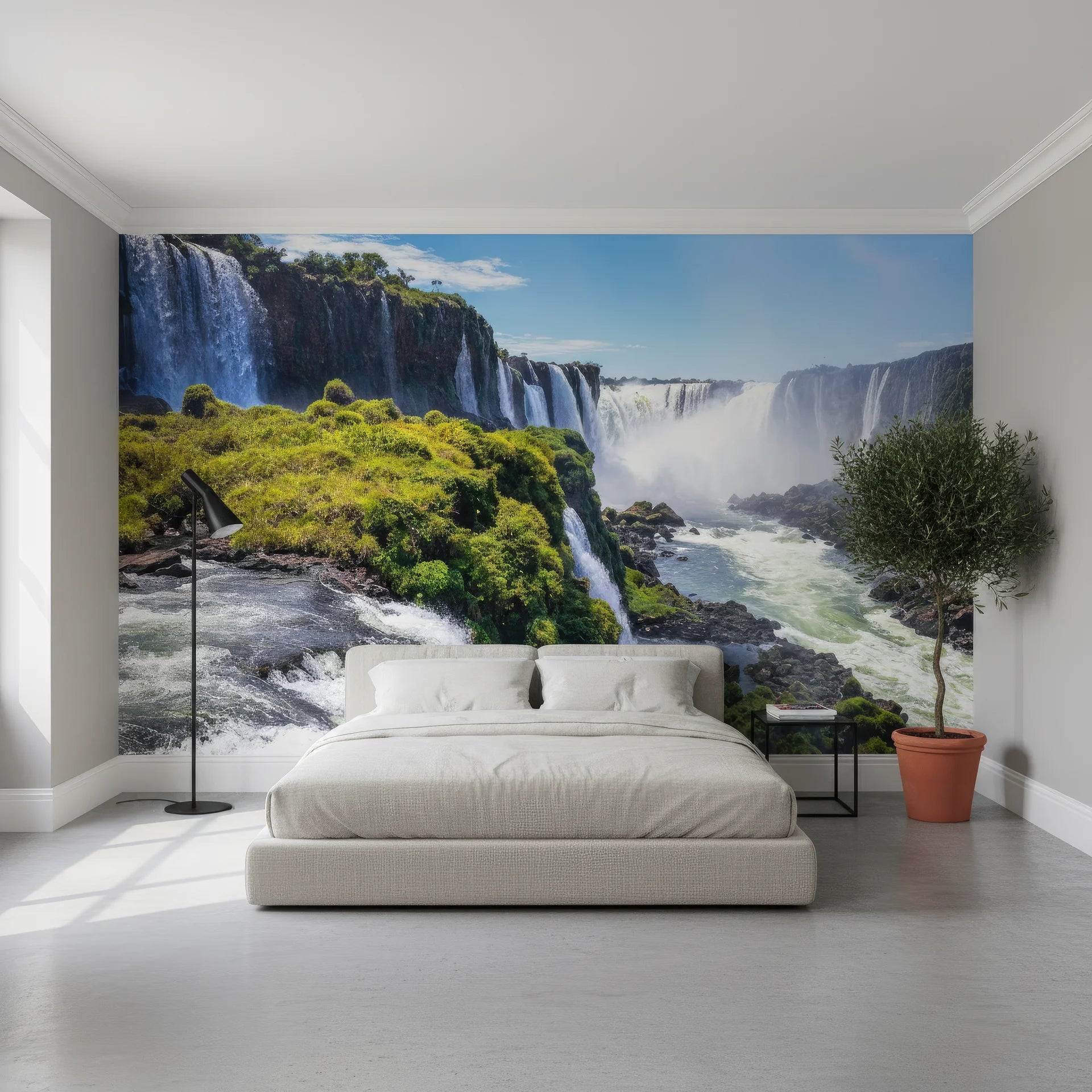 Primal force of nature with water spray effect removable wall mural