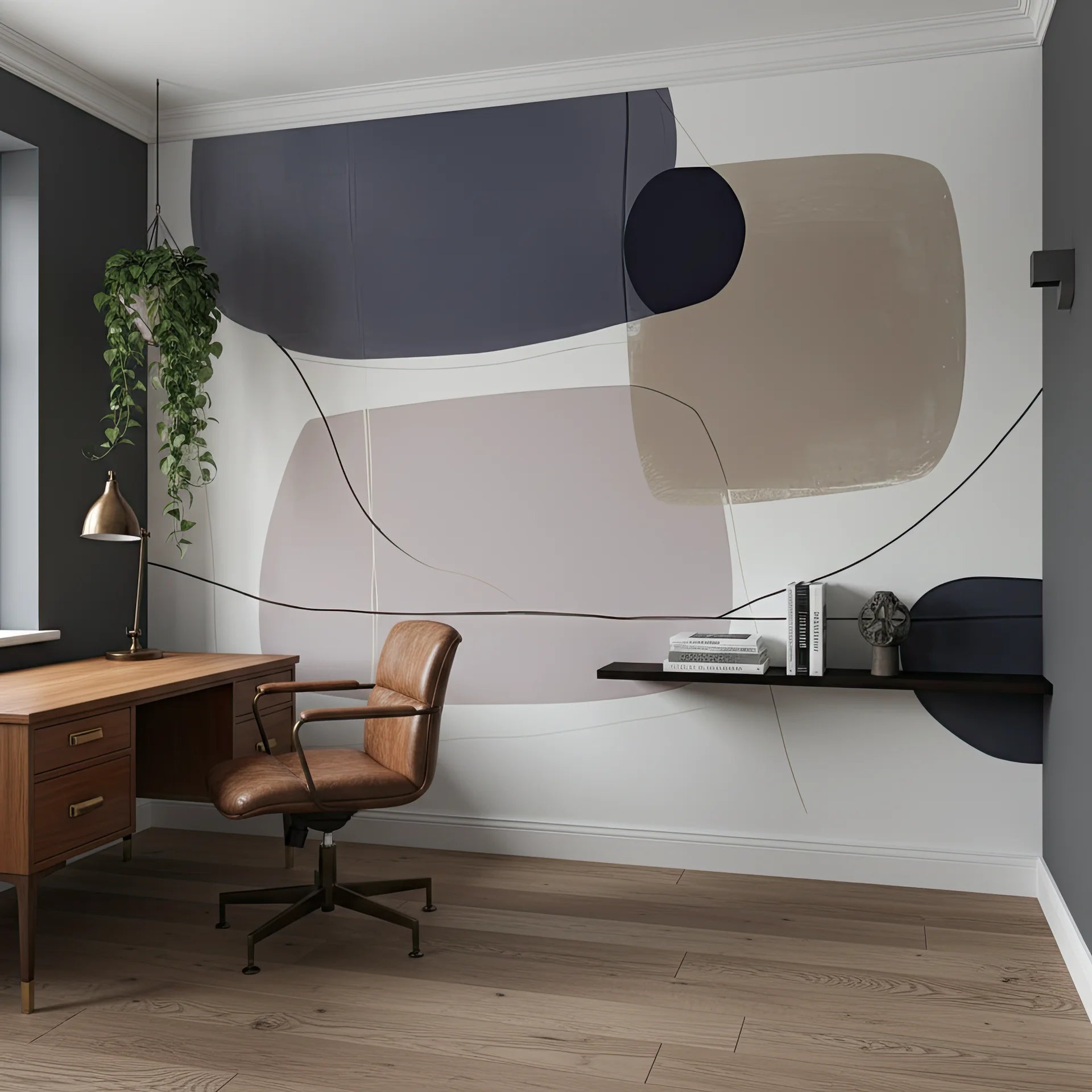 Peaceful grey wallpaper celebrating minimal design principles