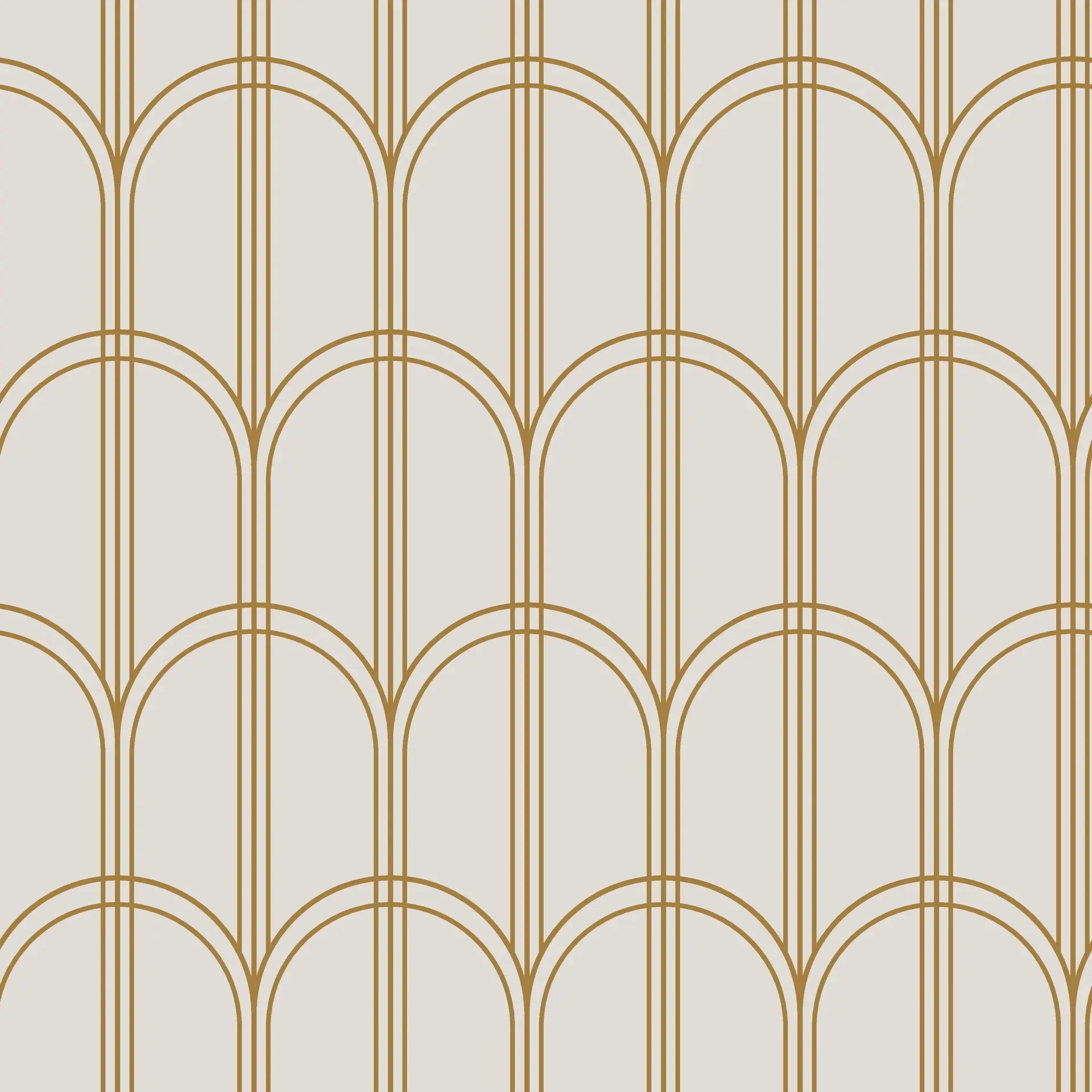 Quiet Grace gold and cream minimalist arc wallpaper