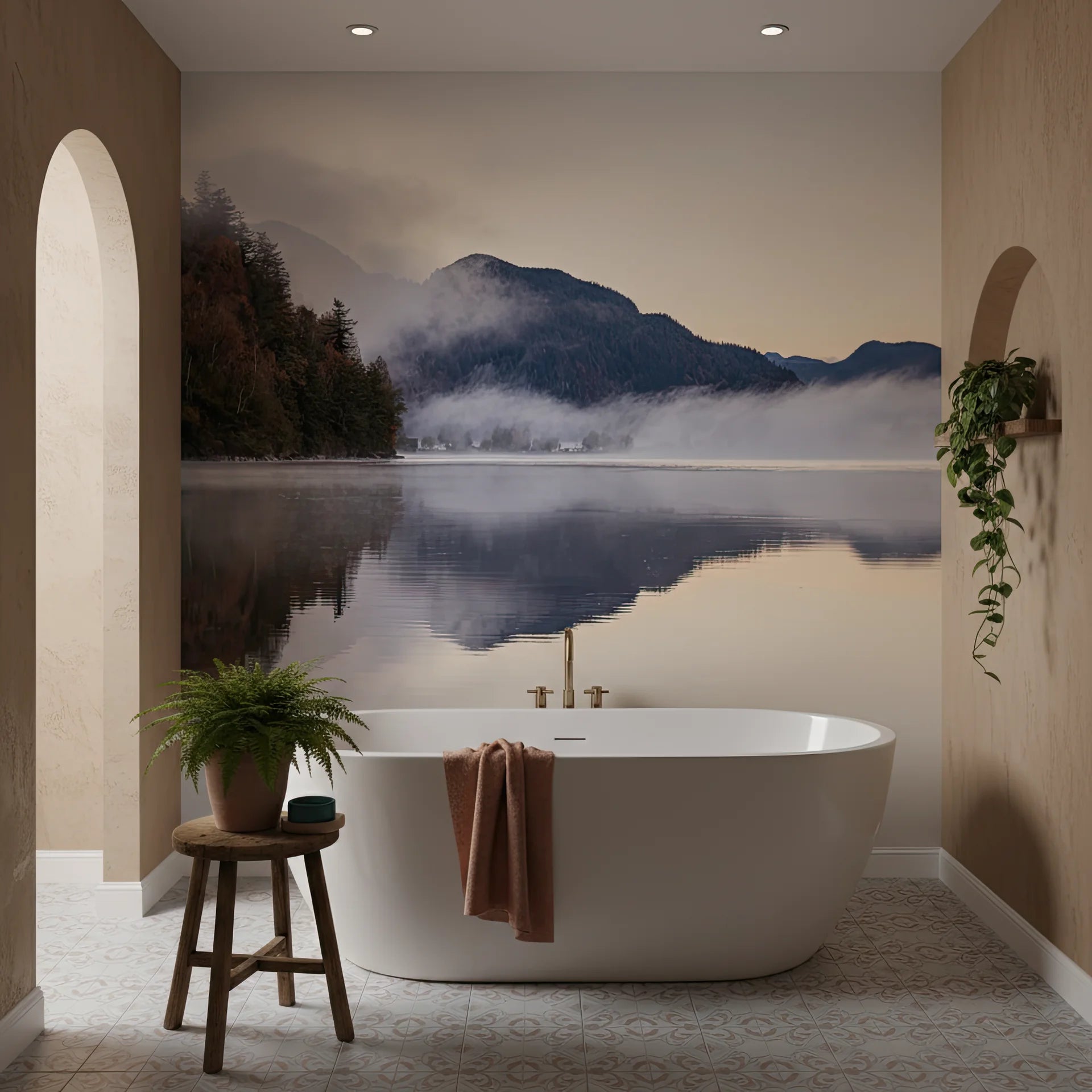 Quiet mood created by subtle veil of atmosphere removable wall mural