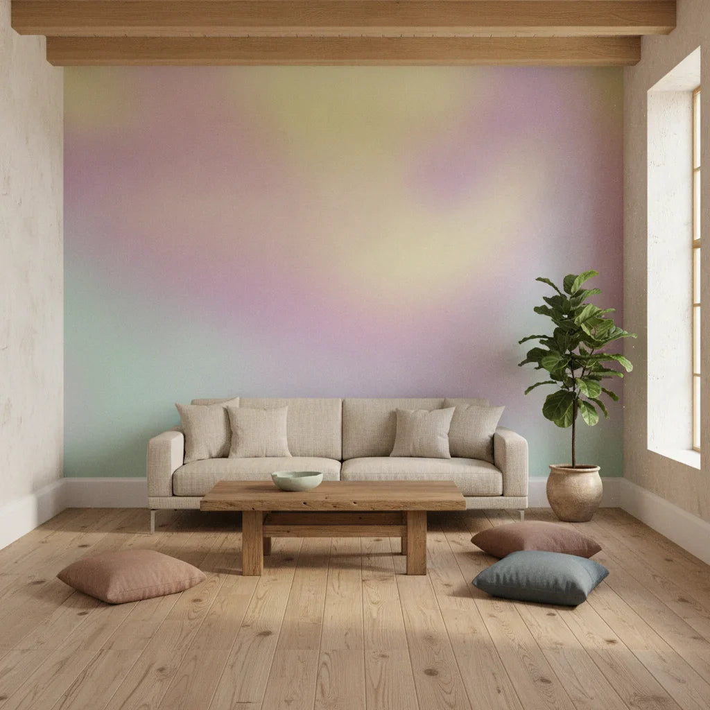 Quiet Gradient soft pastel serene adding character to a cozy bedroom