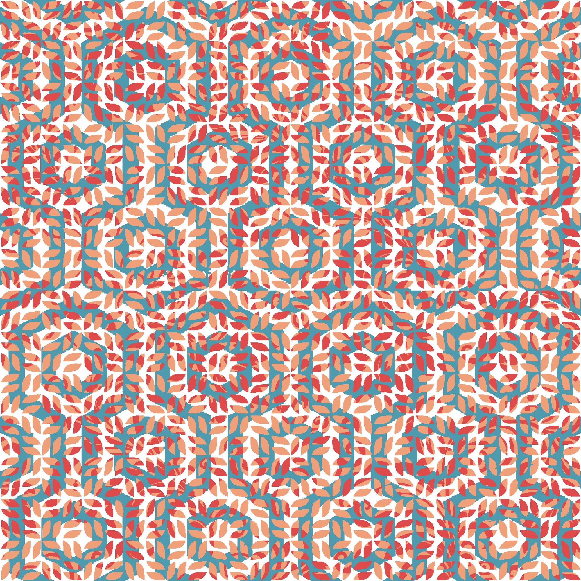 Reef & Flame coral geometric peel and stick wallpaper